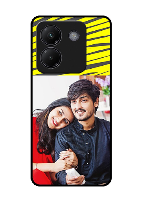 Poco M7 Pro 5G Custom Glass Phone Case - Yellow Abstract Design