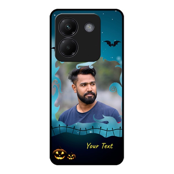 Poco M7 Pro 5G Custom Glass Phone Case - Halloween Frame Design