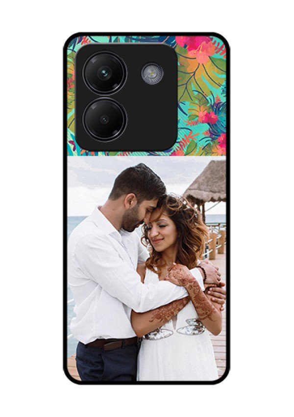 Poco M7 Pro 5G Custom Glass Phone Case - Watercolor Floral Design