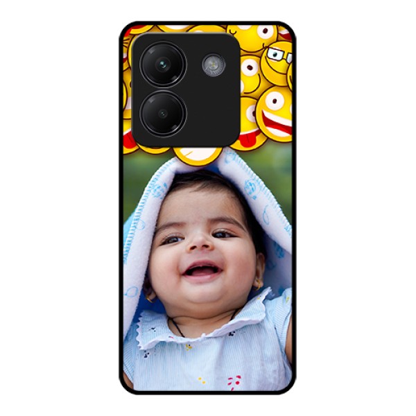 Poco M7 Pro 5G Custom Glass Phone Case - With Smiley Emoji Design
