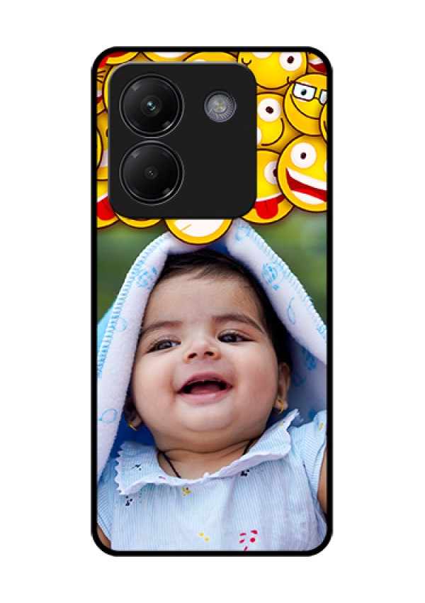 Poco M7 Pro 5G Custom Glass Phone Case - With Smiley Emoji Design