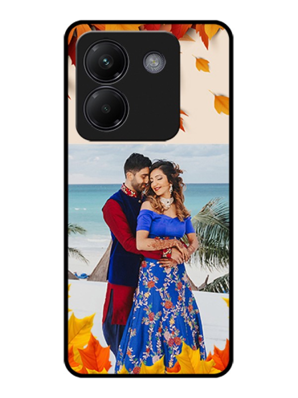 Custom Poco M7 Pro 5G Custom Glass Phone Case - Autumn Maple Leaves Design