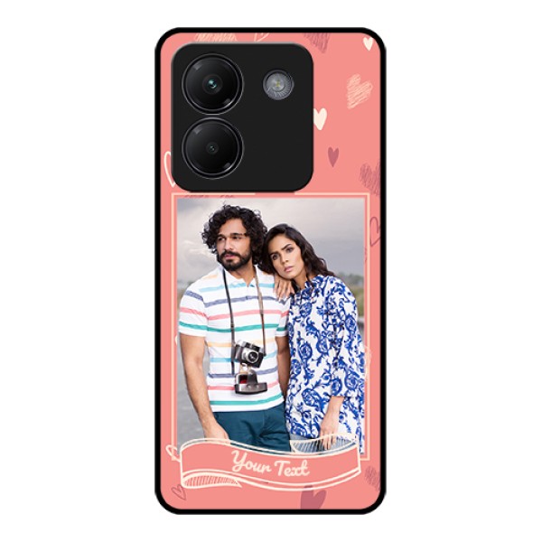 Poco M7 Pro 5G Custom Glass Phone Case - Love Doodle Art Design