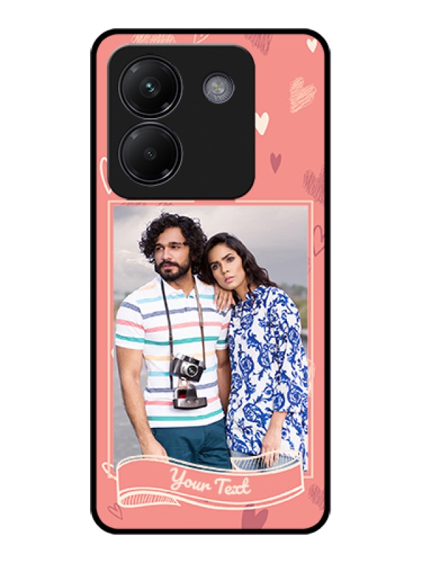 Custom Poco M7 Pro 5G Custom Glass Phone Case - Love Doodle Art Design