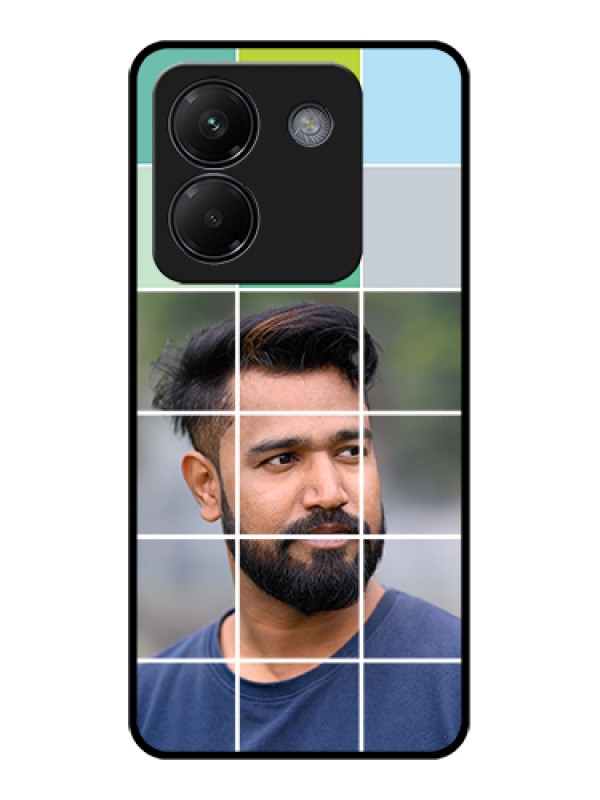 Custom Poco M7 Pro 5G Custom Glass Phone Case - With White Box Pattern