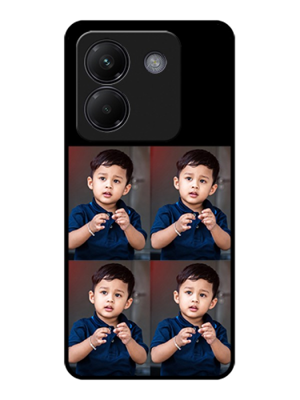 Custom Poco M7 Pro 5G Custom Glass Phone Case - 4 Image Holder Design