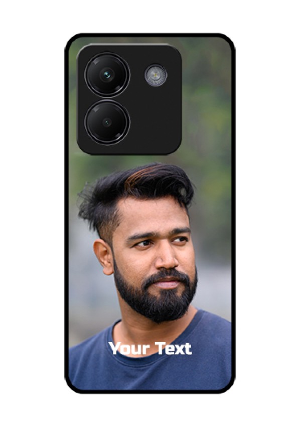 Poco M7 Pro 5G Custom Glass Phone Case - Photo With Text Design