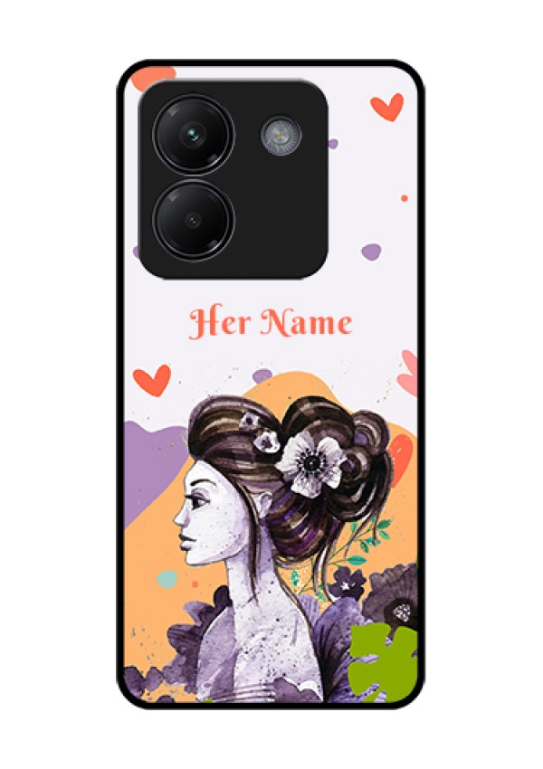 Poco M7 Pro 5G Custom Glass Phone Case - Woman And Nature Design