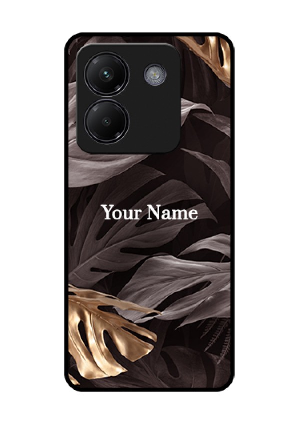 Poco M7 Pro 5G Custom Glass Phone Case - Wild Leaves Digital Paint Design