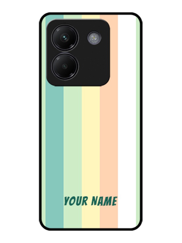 Custom Poco M7 Pro 5G Custom Glass Phone Case - Multi - Colour Stripes Design