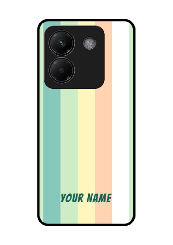 Poco M7 Pro 5G Custom Glass Phone Case - Multi - Colour Stripes Design