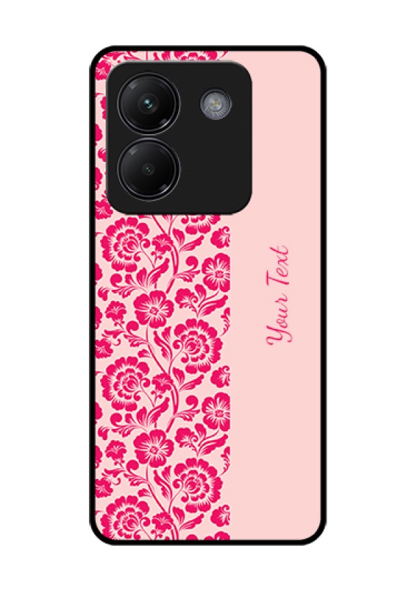 Poco M7 Pro 5G Custom Glass Phone Case - Attractive Floral Pattern Design