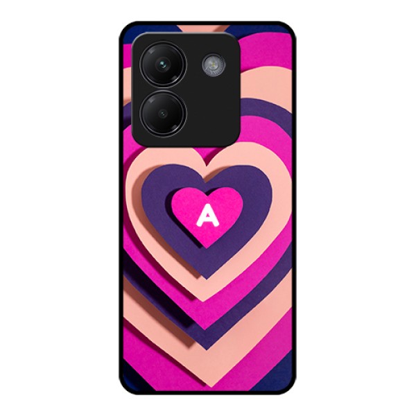 Poco M7 Pro 5G Custom Glass Phone Case - Cute Heart Pattern Design Poco M7 Pro 5G Custom Glass Phone Case - Cute Heart Pattern Design