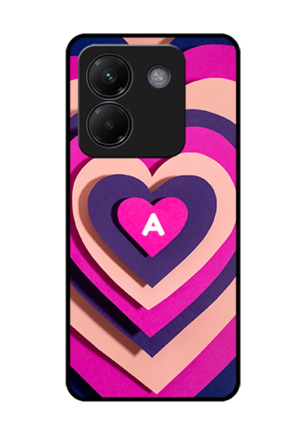 Poco M7 Pro 5G Custom Glass Phone Case - Cute Heart Pattern Design