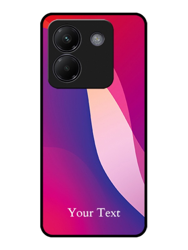 Custom Poco M7 Pro 5G Custom Glass Phone Case - Digital Abstract Overlap Design