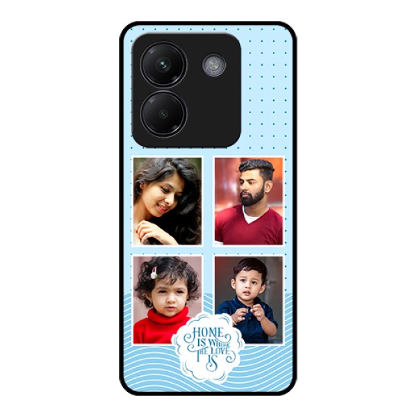 Poco M7 Pro 5G Custom Glass Phone Case - Cute Love Quote With 4 Pic Upload Design Poco M7 Pro 5G Custom Glass Phone Case - Cute Love Quote With 4 Pic Upload Design