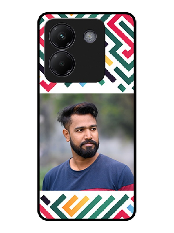 Custom Poco M7 Pro 5G Custom Glass Phone Case - Colorful Maze Pattern Design