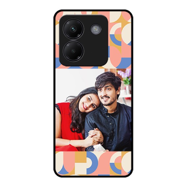 Poco M7 Pro 5G Custom Glass Phone Case - Semi - Circle Maze Pattern Design Poco M7 Pro 5G Custom Glass Phone Case - Semi - Circle Maze Pattern Design