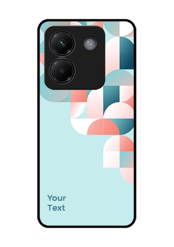 Poco M7 Pro 5G Custom Glass Phone Case - Stylish Semi - Circle Pattern Design