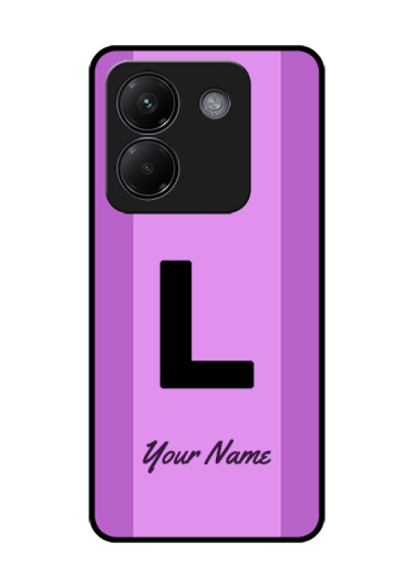 Poco M7 Pro 5G Custom Glass Phone Case - Tricolor Custom Text Design