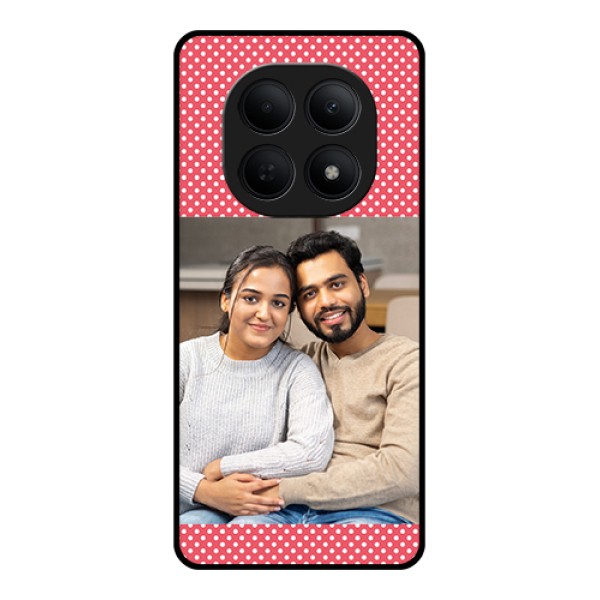 Poco M8 5G Custom Glass Phone Case - White Dotted Design