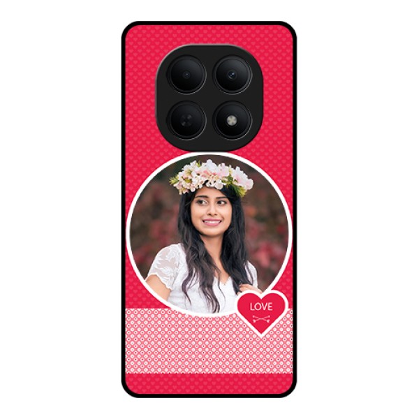 Poco M8 5G Custom Glass Phone Case - Pink Color Pattern Design