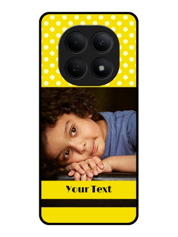 Custom Poco M8 5G Custom Glass Phone Case - Bright Yellow Case Design