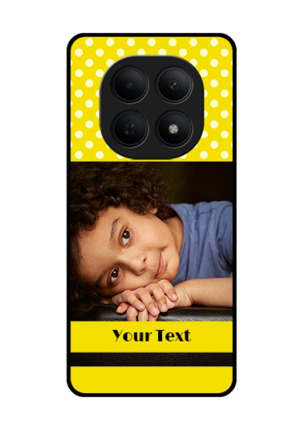 Poco M8 5G Custom Glass Phone Case - Bright Yellow Case Design