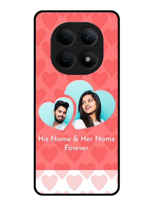 Custom Poco M8 5G Custom Glass Phone Case - Couple Pic Upload Design