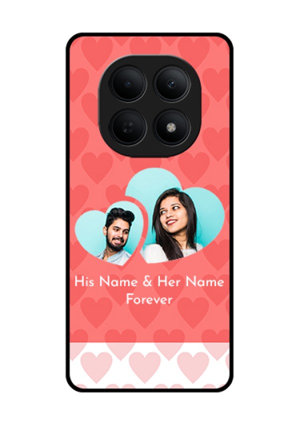 Poco M8 5G Custom Glass Phone Case - Couple Pic Upload Design