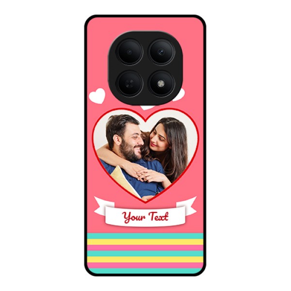Poco M8 5G Custom Glass Phone Case - Love Shapes Doodle Design