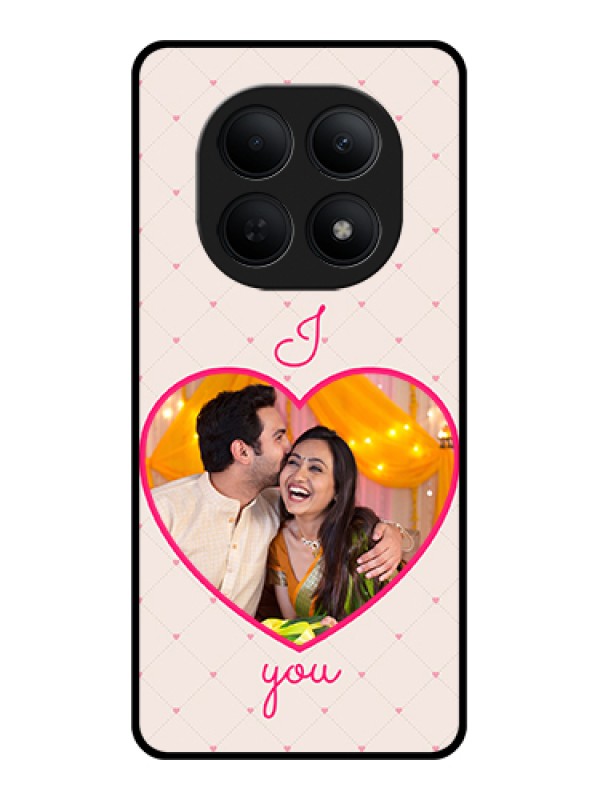 Custom Poco M8 5G Custom Glass Phone Case - Heart Shape Design
