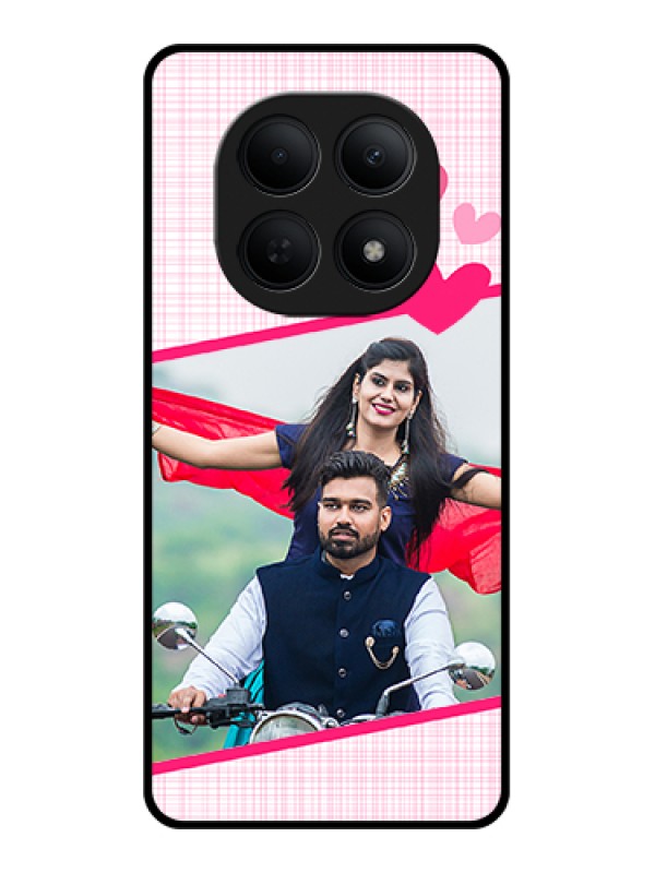 Custom Poco M8 5G Custom Glass Phone Case - Love Shape Heart Design