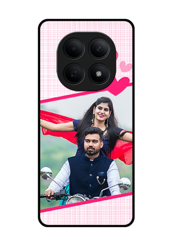 Poco M8 5G Custom Glass Phone Case - Love Shape Heart Design