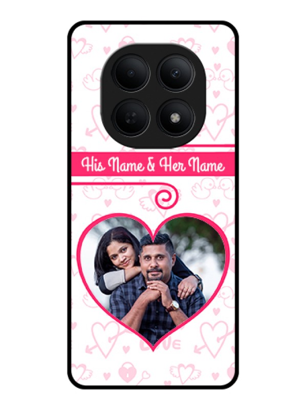 Custom Poco M8 5G Custom Glass Phone Case - Heart Shape Love Design
