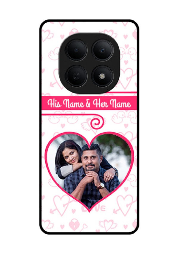 Poco M8 5G Custom Glass Phone Case - Heart Shape Love Design