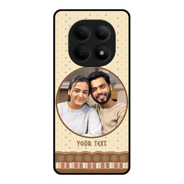 Poco M8 5G Custom Glass Phone Case - Brown Dotted Mobile Case Design