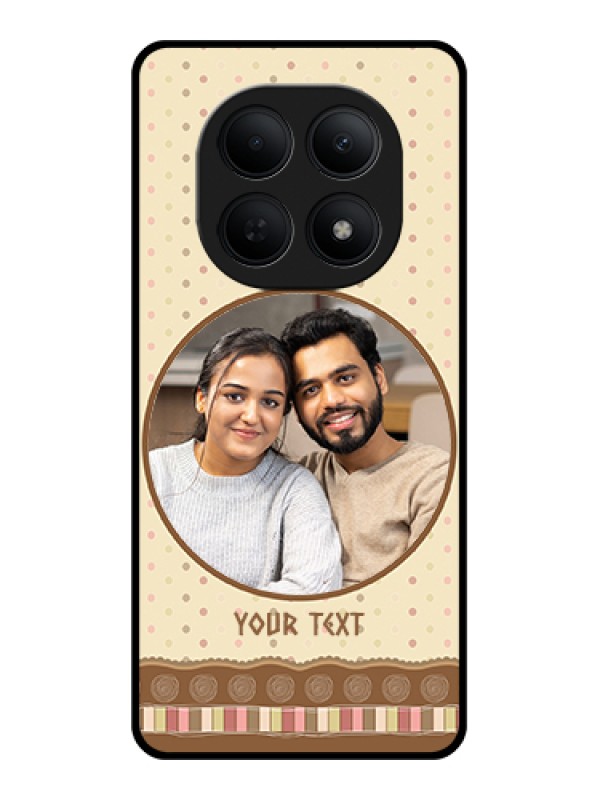 Custom Poco M8 5G Custom Glass Phone Case - Brown Dotted Mobile Case Design