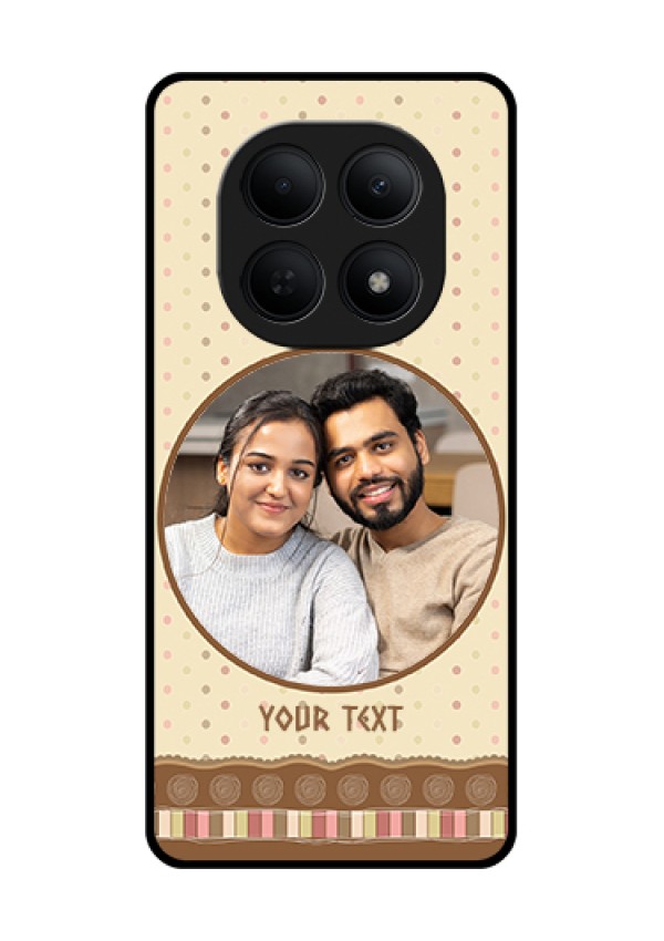Poco M8 5G Custom Glass Phone Case - Brown Dotted Mobile Case Design
