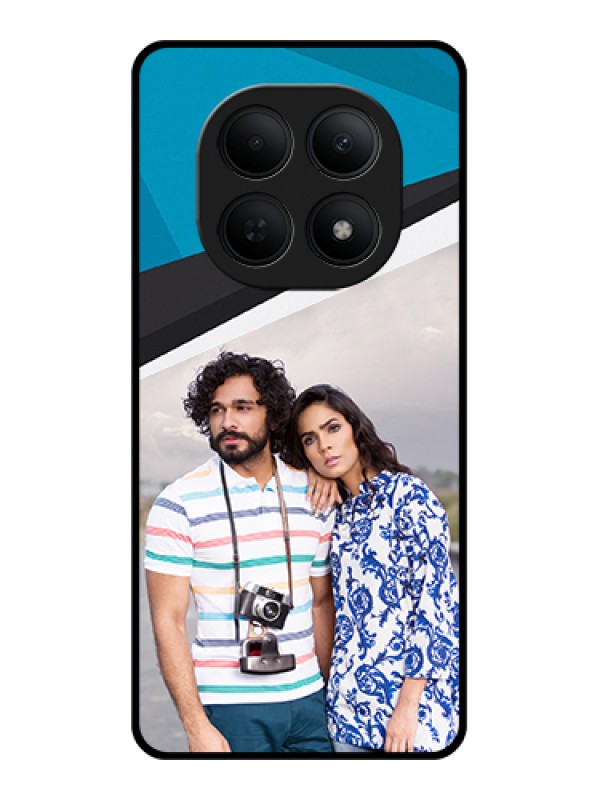 Custom Poco M8 5G Custom Glass Phone Case - Simple Pattern Photo Upload Design