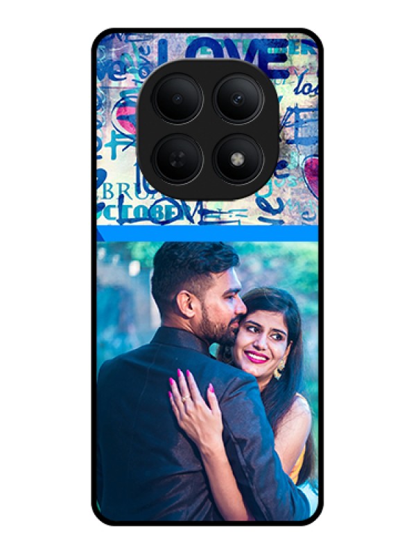 Custom Poco M8 5G Custom Glass Phone Case - Colorful Love Design