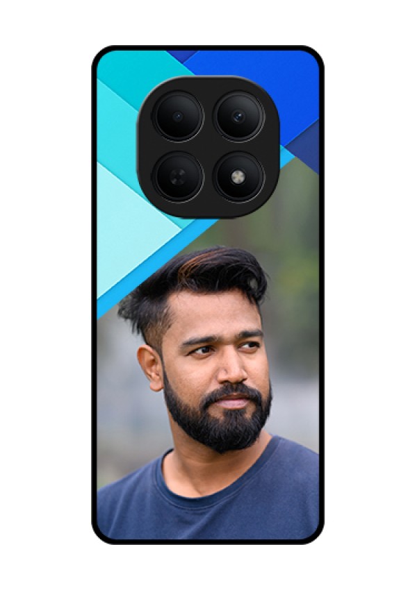 Poco M8 5G Custom Glass Phone Case - Blue Pattern Design