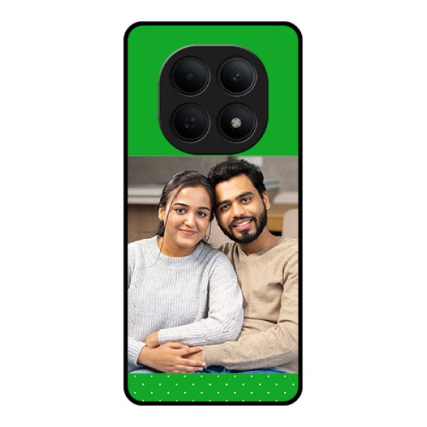 Poco M8 5G Custom Glass Phone Case - Green Pattern Design