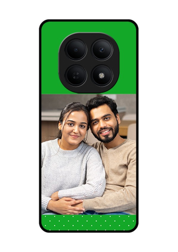 Poco M8 5G Custom Glass Phone Case - Green Pattern Design