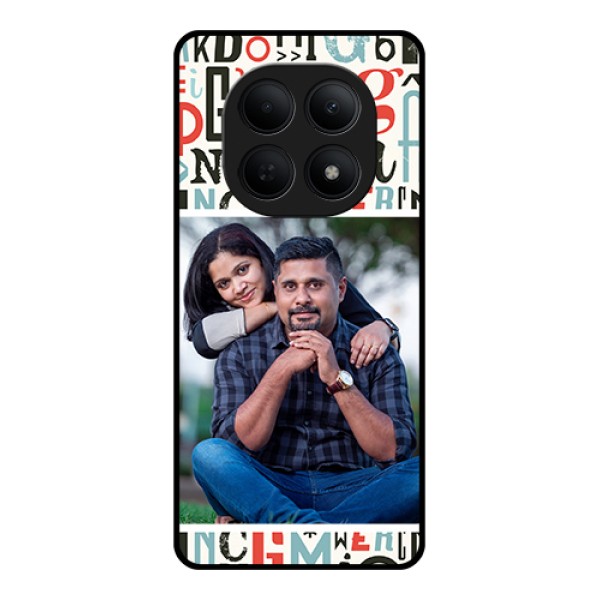 Poco M8 5G Custom Glass Phone Case - Alphabet Design