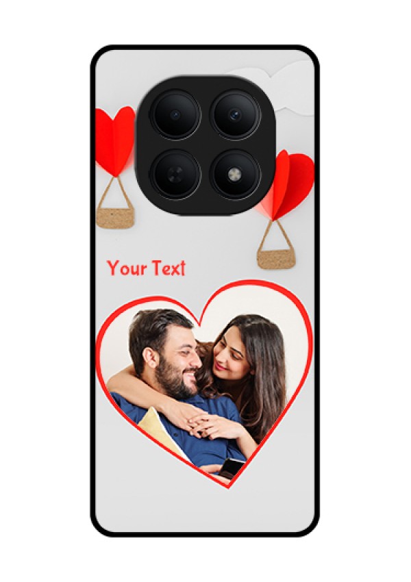 Poco M8 5G Custom Glass Phone Case - Parachute Love Design