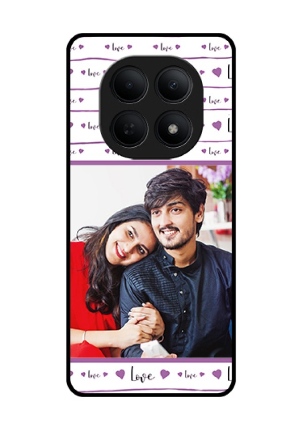 Poco M8 5G Custom Glass Phone Case - Couples Heart Design