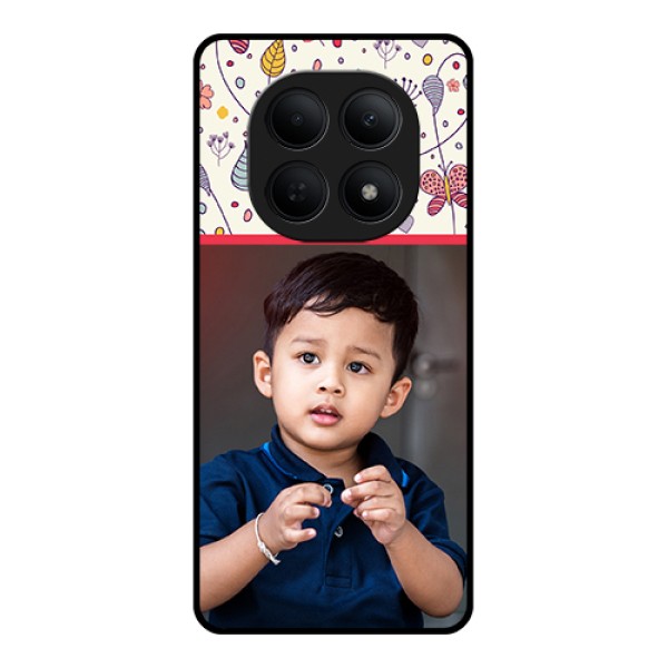 Poco M8 5G Custom Glass Phone Case - Premium Floral Design