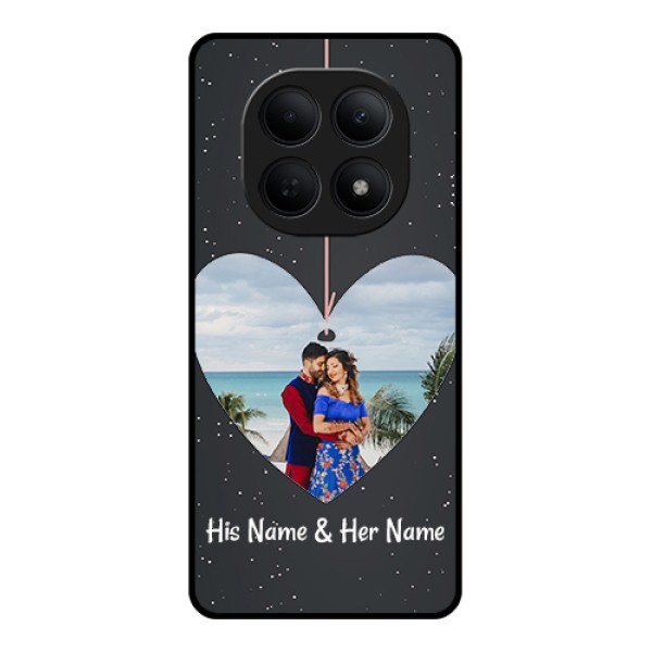 Poco M8 5G Custom Glass Phone Case - Hanging Heart Design
