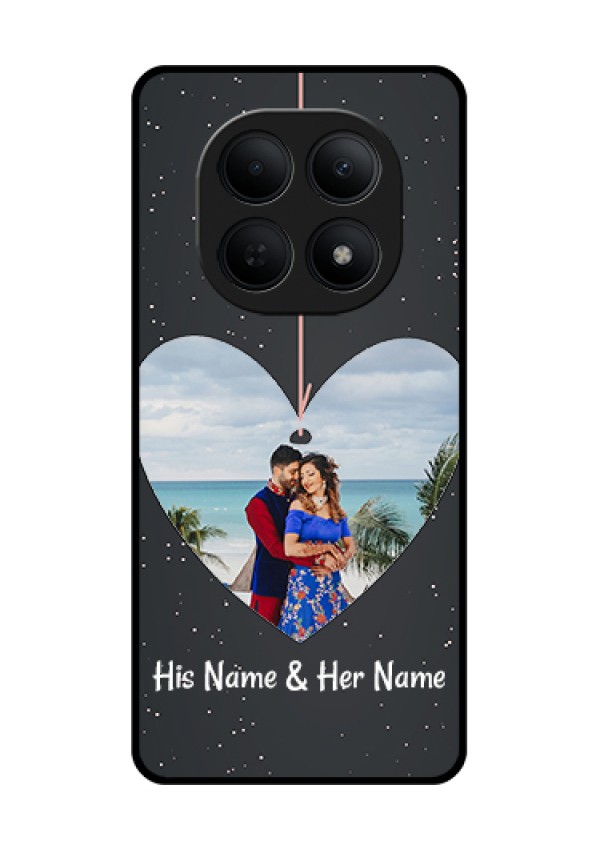 Poco M8 5G Custom Glass Phone Case - Hanging Heart Design